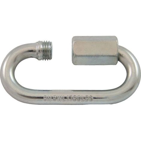 Maillons à visser acier zingué blanc diamètre 4 mm en boîte de 5 - - Maillons à visser acier zingué blanc diamètre 4 mm en boîte de 5 -