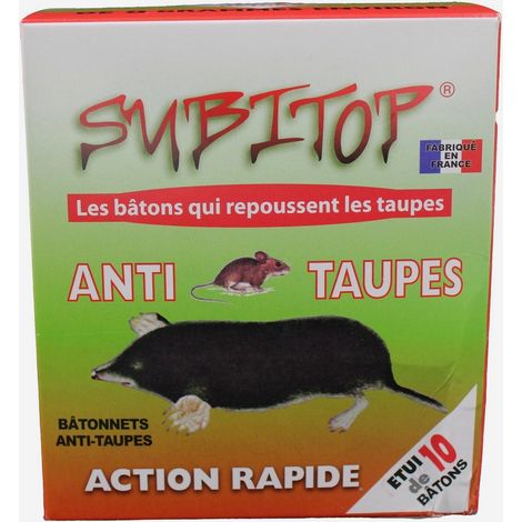 Bâtonnets anti-taupes – Répulsif écologique – Action rapide pour jardins et potagers – Protection durable sans nuire à la faune – Subito