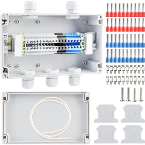 Boîte de Dérivation Étanche Exterieur,Boîte de Jonction Étanche IP68,Boite de Derivation Electrique,Boîte de Connexion Electrique Exterieur pour Sol Humides Projets de Bricolage(20 12 7.5cm) (1/5)