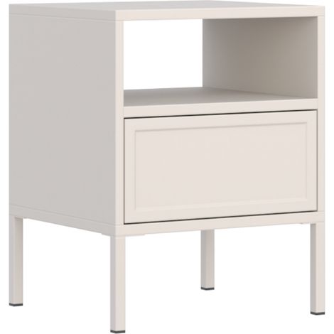 Selsey Velveto - Table de chevet avec tiroir et niche – 50 cm – cachemire