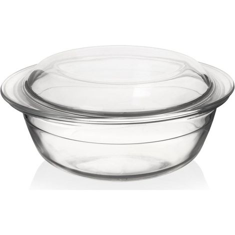 Plat en verre allant au four avec couvercle 24 x 20 x 10 cm, 1,5 l (1/5)