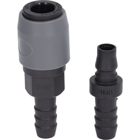 Raccord rapide pneumatique, connecteur de tube PU de type C, accessoire de connecteur autobloquant pour tuyau d'air (SH40+PH40) (1/5)