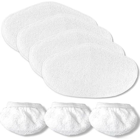 Serpillières Microfibres pour Polti Vaporetto PAEU0332 SV440 Double, SV450, SV460, 4 Lingettes Reutilisable de nettoyage, 3 PAEU0282 Sockettes de balai vapeur (1/5)