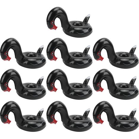 10 pièces Porte-gobelet Gonflable pour Piscine, Support de Verre Animaux Mignons Flottants pour Fête (1/5)