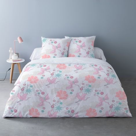 Housse de couette Flanelle 200x200 GRUE + 2 taies (1/3)