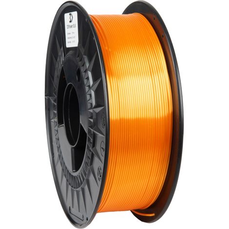 Filamento de seda PLA 3DPower de 1,75 mm, color naranja, 1 kg (1/2)