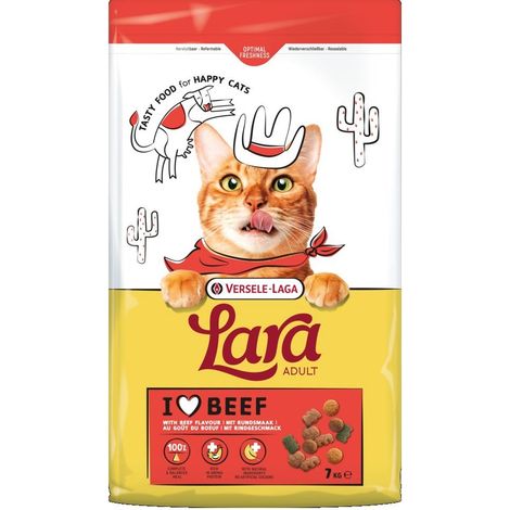 VL-Lara Adult Beef, aliment aromatisé au bœuf pour chats adultes, 7 kg