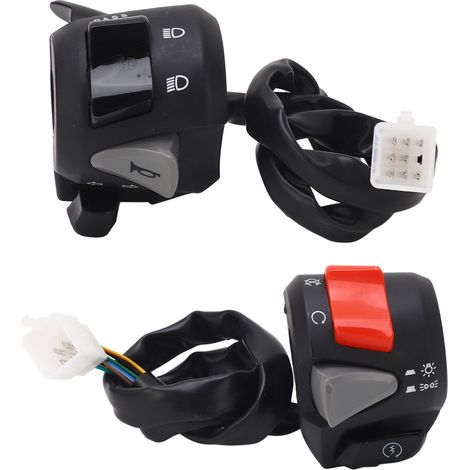 Interruttore universale impermeabile da 7/8 di pollice per manubrio di moto, design multifunzionale con interruttore per indicatori di direzione e clacson.