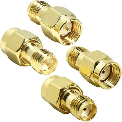 2 Paires Adaptateur de connecteur RF SMA mâle vers RP-SMA femelle et femelle vers mâle (1/5)