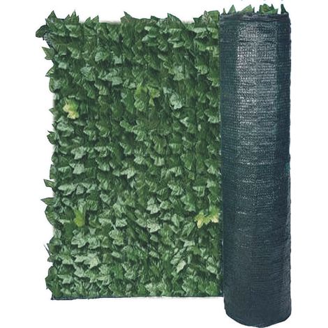 Siepe Ornamentale Foglie Di Edera Con Rete Ombreggiante - mt.3x1h.