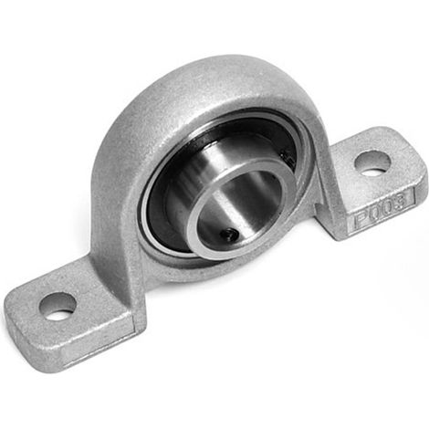 Lot de 4 Paliers à Semelle KP008 en Alliage de Zinc – Support de Roulement Vertical Ø40 mm pour Arbre et Transmission KFL/KP Série 1 Pièce, Argent
