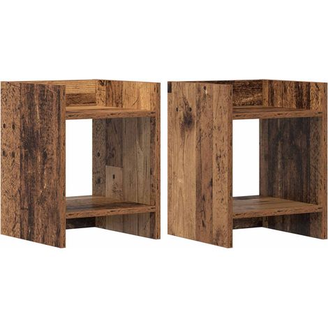Maison Exclusive - Supporto per piante 2 pz Legno antico 30 x 30 x 40 cm (1/5)