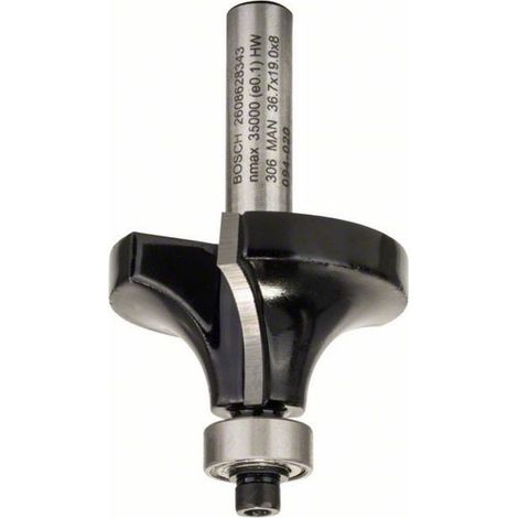 Bosch PRO Abrundfräser, R 12, Schaft 8 mm