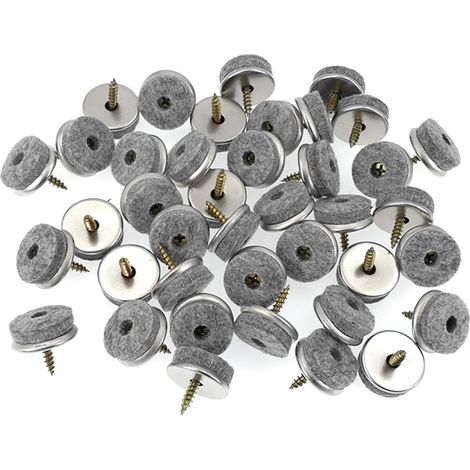 Lot de 40 patins en feutre à visser pour meubles en bois - 28 mm GROOFOO (1/5)