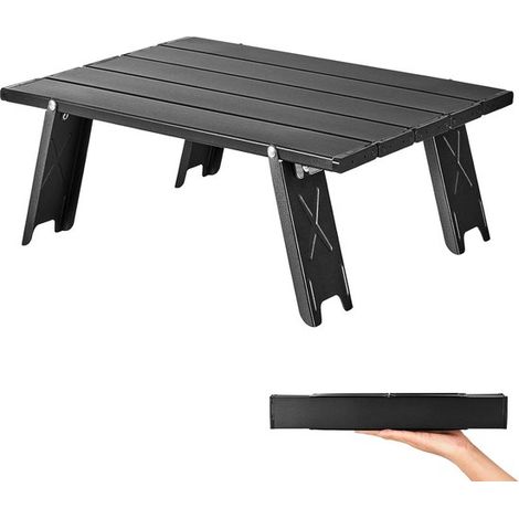 Table pliante - Table de camping - Mini table pliante d'extérieur - 39,5 x 28 x 12,5 cm - Grande capacité de charge - Facile à ranger - Légère et facile à transporter - Idéale pour les voyages en voit (1/5)