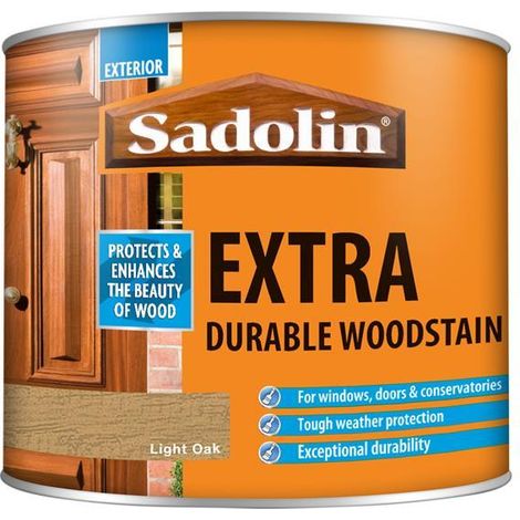Sadolin Extra Durable Light Oak Woodstain - 500ml (Model: SAD5028573)