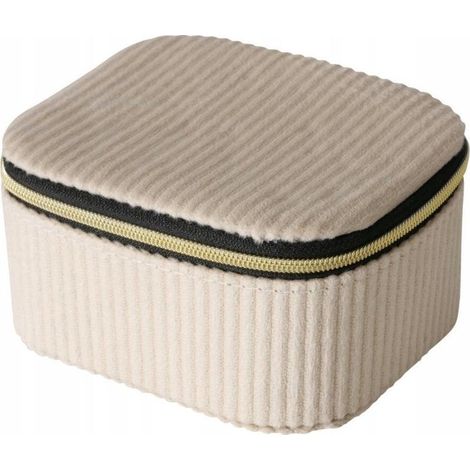 Scatola porta gioielli boltze CAJA poliestere MDF beige 12 x 10,2 cm (1/3)