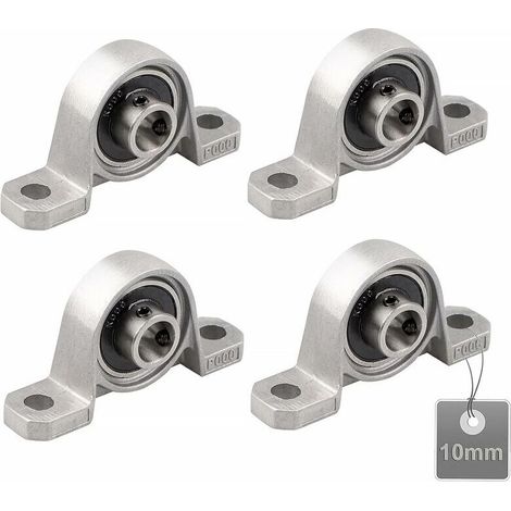 Zinklegierungsfußlager mit Kugellagern und massiver Gusseisenbasis (Größe: 10 mm) (1/4)