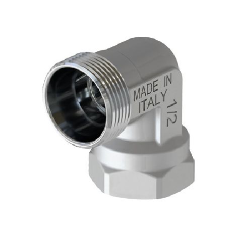 RACCORDO CURVO FEMMINA CROMATO- 3/4 - 24X19 fil (D.16)- TIEMM- pezzi 1