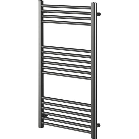 Pizarro Gunmetal Grey 1000mm x 600mm Straight Heated Towel Rail (1/5)