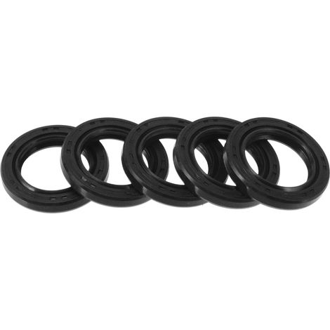 Oil Seal TC Double Lip Black 17 x 25 x 4 mm 5 Pieces Material NBR Rubber, Dimensions 17X25X4mm, Use Crankshafts, Camshafts, Differential, Oil Resistant (1/5)