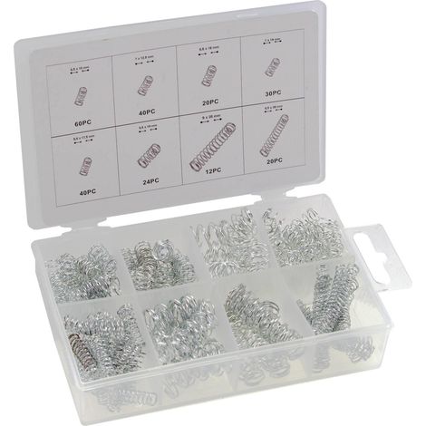 Federn Sortiment 246 teilig Druckfedern Set im Sortimentskasten (1/4)