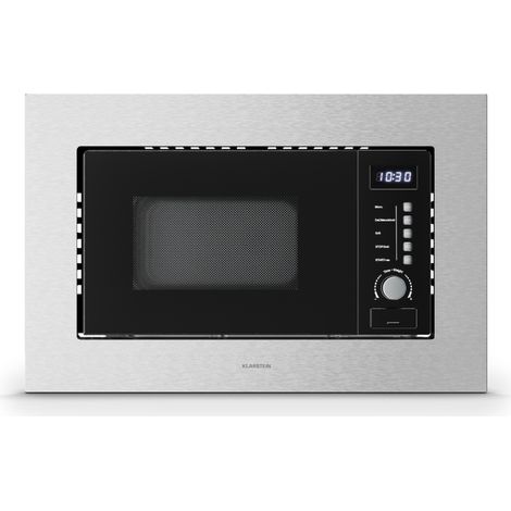 Klarstein Verosteel - Forno a microonde da incasso con grill Grill: 800 W Microonde: 700 W 60 cm