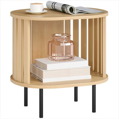 Table d'appoint Table d'appoint ovale en bois naturel (1/5)
