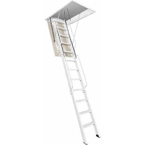 Leiter mit Falltür 190x80cm - Höhe von 4,76 bis 4,85m - ACITRE/190-80-485 (1/5)
