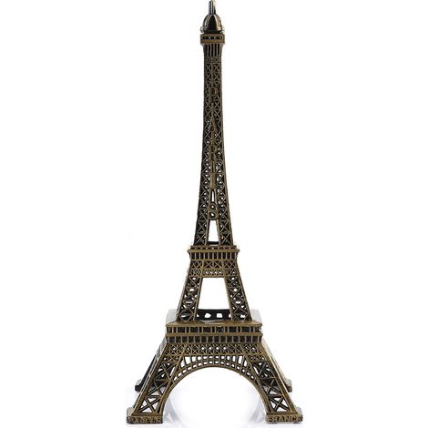 Tour Eiffel Paris Statuette Vintage 25cm Alliage Bronze Figurine Décorative Ancienne (1/5)