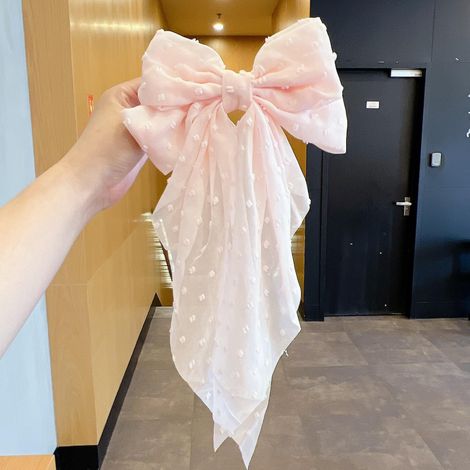 Haarspangen für Damen, 2 große Haarschleifen für Mädchen, französische Haarspange mit langem Band für Damen (1/3)