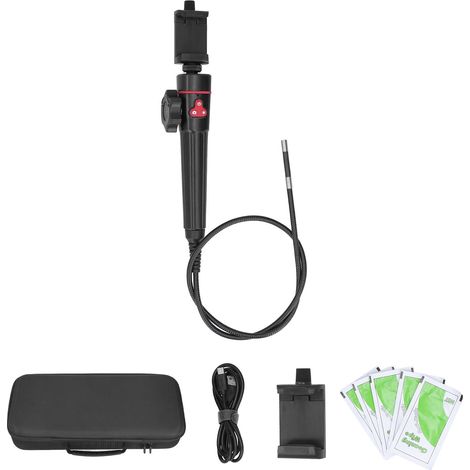 Endoscope industriel HD AGC‑180, caméra 8mm IP67 étanche, flexible 200cm/78.7in, pour réparation automobile et véhicules, kit de diagnostic avec sonde robuste. (1/5)
