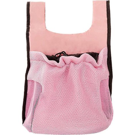 Sac à dos rose pour petits chiens et chats, sac de transport à double bandoulière pour chiots et chatons. (1/5)
