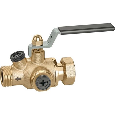 Vanne à sphère avec clapet extractible mâle 3/4" et écrou tournant femelle 3/4" ACS PN10 - THERMADOR VSCE20FM