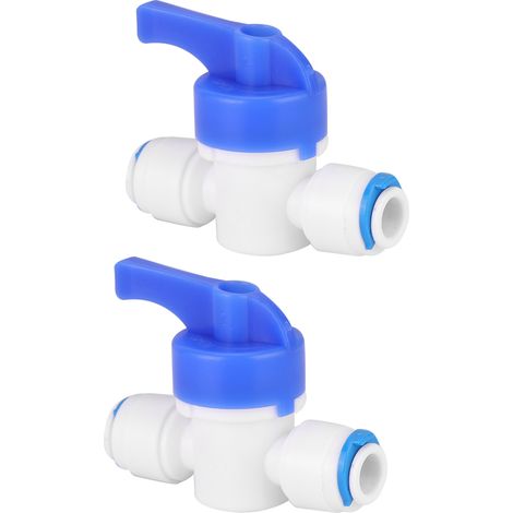 Raccord de tuyau PE pour raccords de tuyauterie de purificateur d'eau (vanne à bille G1/4, 2 pièces) (1/4)