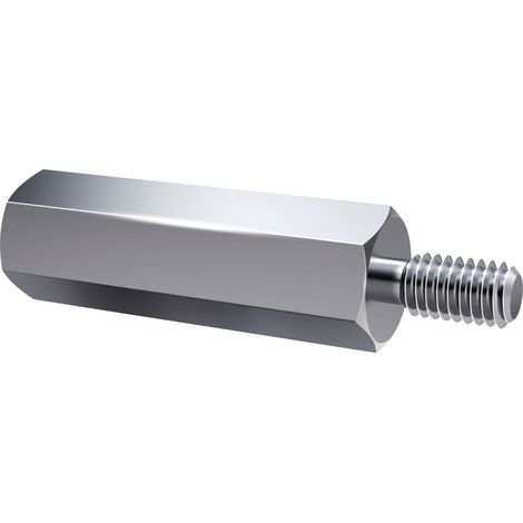 Axxatronic IA-ST-3-5,5-05 Innen-Außen Abstandsbolzen (L) 5 mm M3 x 3 M3 x 6 Stahl verzinkt 1 St.