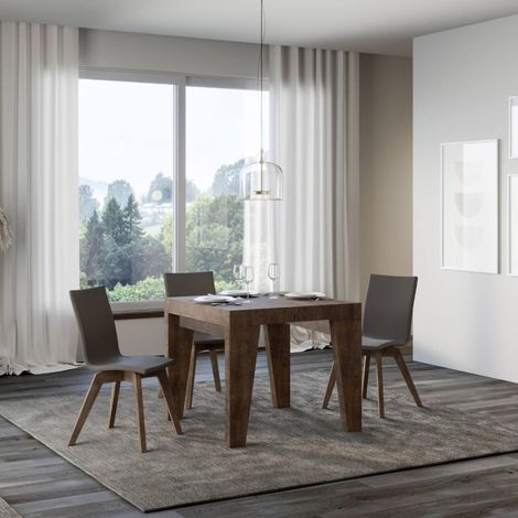 Tavolo 90x90 NAXY Noce allungabile a 246 cm (1/5)