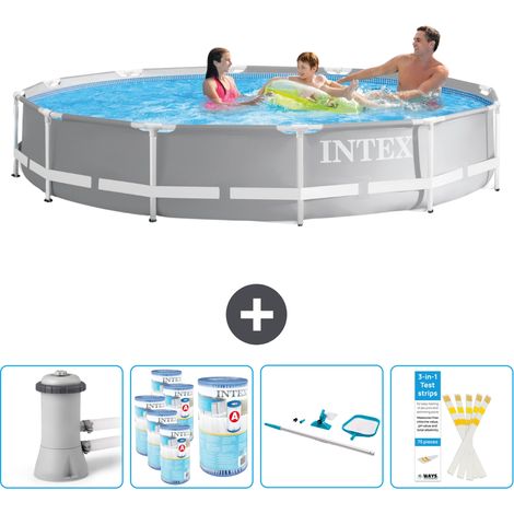 Intex Piscina Prism Frame Rotonda - 366x76 cm - 7-pezzi  SCB94