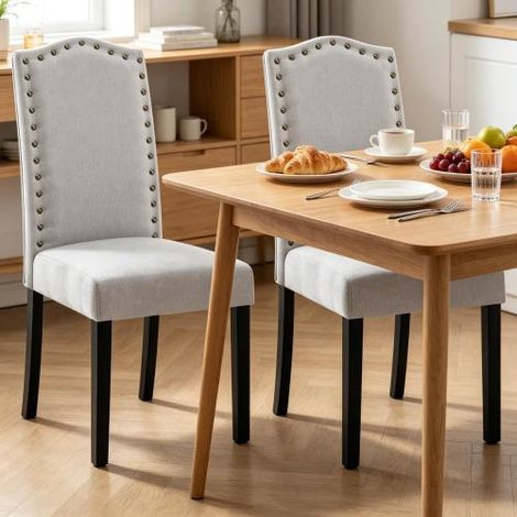 Chaises de salle à manger modernes, chaises à dossier haut, chaises de salon, chaises de coiffeuse, chaises de bureau, chaises de cuisine (vendues uniquement par lot de 2) (1/5)