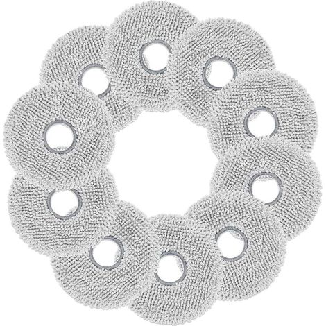 Pack of 10 Mop Pads for Ecovacs Deebot T50 PRO Omni/T50 Omni/T50 MAX PRO, T30C, T30 Pro, T30 Pro Omni, T30S Pro/Combo/Complete, N30 Pro, Improved Microfiber, Soft, Washable and Reusable Cloths (1/5)
