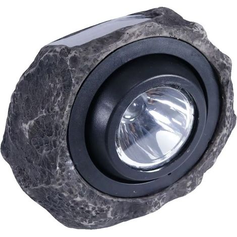 Lampe solaire de jardin LED, aspect pierre de granit, éclairage solaire, pierre lumineuse, blanc chaud/froid (1/3)