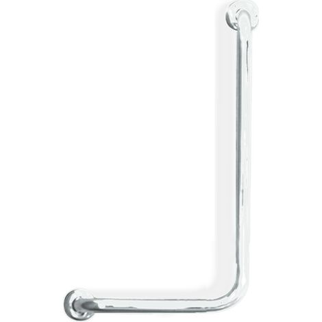 Maniglia sicurezza bgani disabili 50x50 verticale inox bianco, goman (1/3)