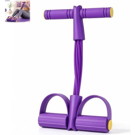 Fascia elastica a 6 tubi con pedali e impugnature antiscivolo – Fascia fitness regolabile, espansore versatile per allenamenti completi a casa, Pilates, rafforzamento del core e riabilitazione. (1/5)