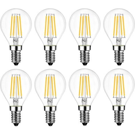 8 Pack E14 4W Dimmable G45 (G14) LED Globe Light Bulb, Equivalent to 60W Edison Incandescent Bulb, 3000K Warm White (1/5)