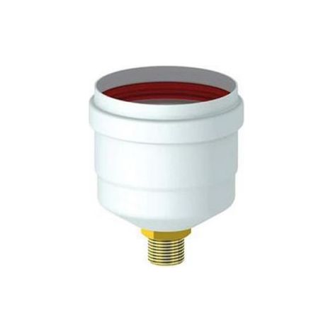RACCORDO TAPPO CONVOGLIATORE SCARICO CONDENSA 80 mm PER TUBO IN ALLUMINIO BIANCO