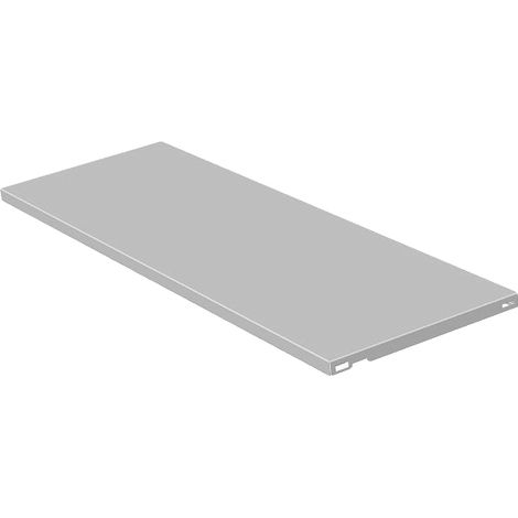 Tablette métallique - Décor : Gris aluminium - Profondeur : 200 mm - Profondeur tablette maxi : 200 mm  - RAL : 9006 - ELEMENT SYSTEM