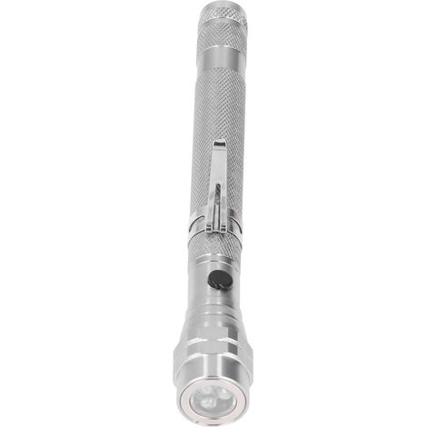 Bâton magnétique portable LED rotatif à 360° pour réparation automobile - Argenté (1/5)