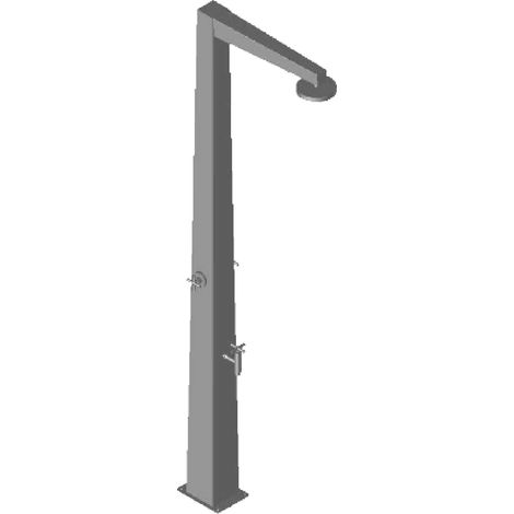 Eichenwald Modell 36 Gartendusche Niagara Typ Mischbatterie Gehäuse geschliffen mit Entnahmeplan (1/4)
