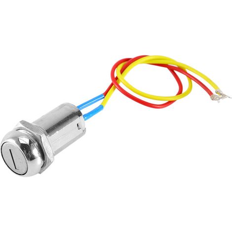 Interrupteur d'Allumage,Commutateur Cl Contacteur Cl Electrique 2 Fils Cls de Verrouillage de Universel tanche,A (1/5)