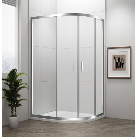 Polysan Easy Line - Cabine de douche quart de cercle, 120x90 mm, aluminium poli/verre transparent EL2715 (1/4)